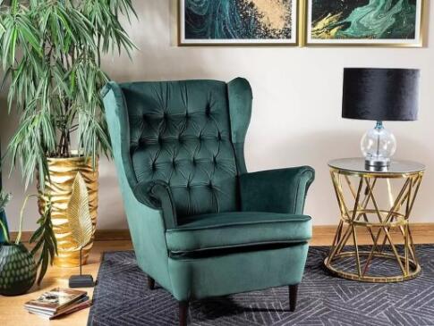 Кресло SIGNAL HARRY Velvet Bluvel 78 зеленый/венге