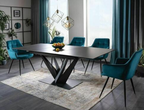 Стул SIGNAL LILIA Velvet Bluvel 85 бирюзовый/черный