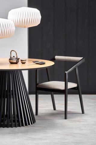 Стол обеденный HALMAR MIYAKI дуб натуральный/черный 120