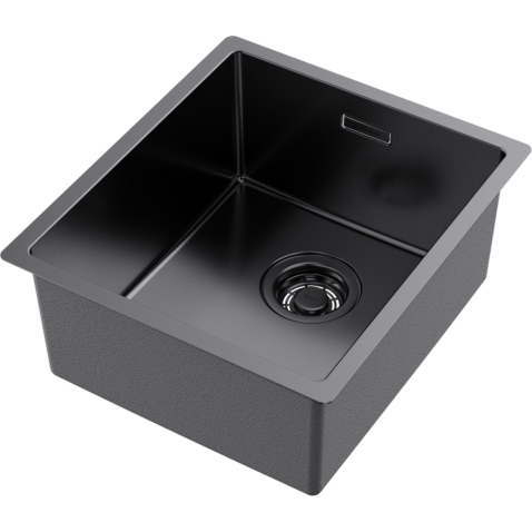 Кухонная мойка из нержавейки Omoikiri Tadzava 39-U/I-GM вороненая сталь 