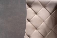 Стол обеденный SIGNAL PORTO Ceramic темно-серый мрамор/черный мат 120-160/120