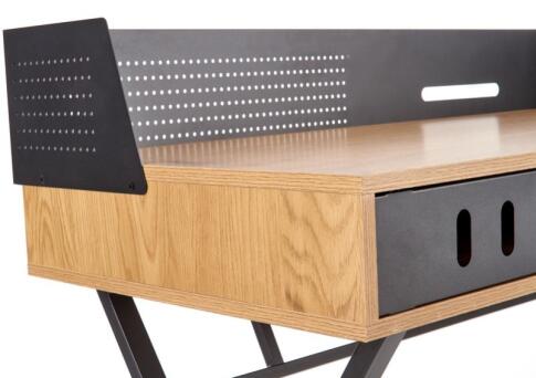 Стол компьютерный HALMAR B43 дуб золотой/черный