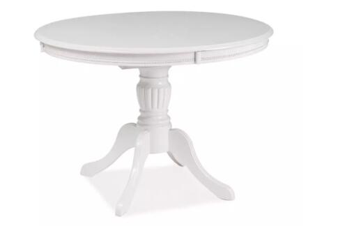 Стол обеденный SIGNAL OLIVIA белый/белый 106-141/106