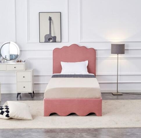 Кровать HALMAR ORSO розовый, 90/200