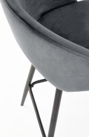 Стул барный HALMAR H96 серый/черный