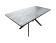Стол ВВР Миллер Мрамор серый/черный №7, стекло ф/п 120-160/80