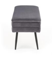 Скамья HALMAR VELVA серый/черный