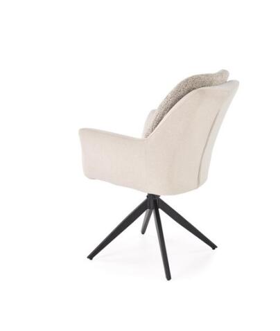 Стул HALMAR K591 светло-серый/черный, поворотный