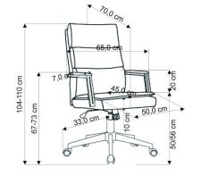 Кресло компьютерное HALMAR ADRIANO серый