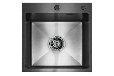 Кухонная мойка из нержавейки BLANTEK LS-5050B Nano black