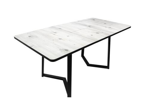 Стол ВВР Миллер Бискайская сосна/черный №5, пластик 120-160/80