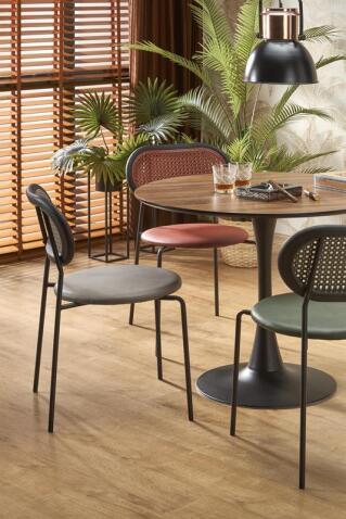 Стол обеденный HALMAR OLMO орех/черный 90