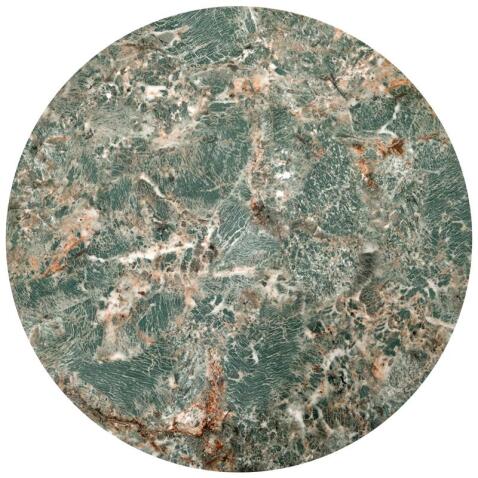 Комплект HALMAR INES (2 стола журнальных) зеленый мрамор/черный