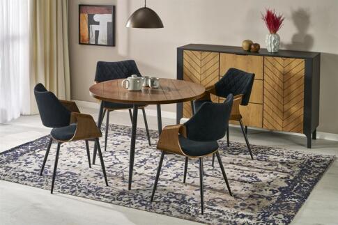 Стол обеденный HALMAR BARRY орех/черный 105