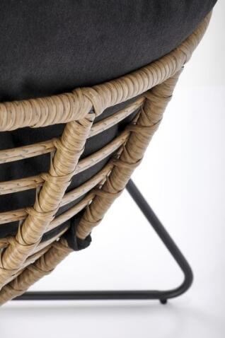 Кресло HALMAR WHISPER черный/натуральный