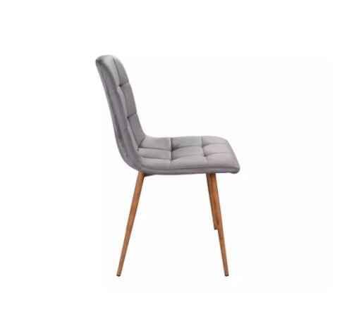 Стул SIGNAL MILA D Velvet Bluvel 14 серый/дуб