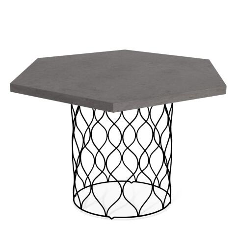 Стол журнальный Sheffilton SHT-TU49/TT20 70 ЛДСП артикул SHT-СЖ7 черный муар/бетон чикаго т.-серый