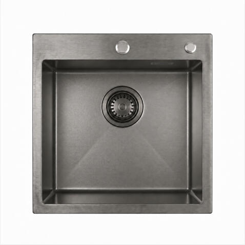 Кухонная мойка из нержавейки BLANTEK LS-5050STB Stone texture black