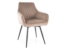 Стул SIGNAL MARLO Velvet Bluvel 40 темно-бежевый/черный, поворотный