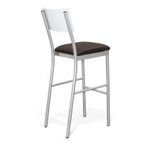 Стул барный Sheffilton SHT-S102 сереб./espresso/белая шагрень гл.