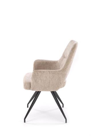 Стул HALMAR K542 бежевый/черный, поворотный