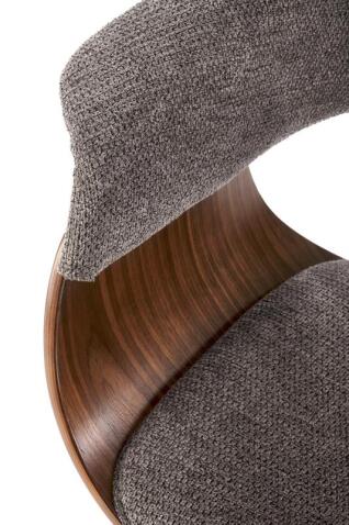 Стул HALMAR K545 серый/орех