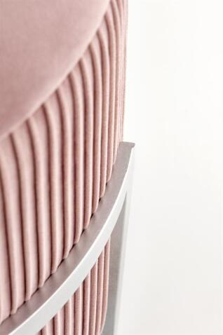 Пуф HALMAR CRICKET светло-розовый/хром