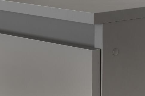 Комод NN Мебель (МС Денвер К) Серия 2 Графит серый, 6 ящ. (1,38м)