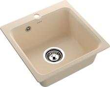 Кухонная мойка GRANFEST SMART SM-430 бежевый + сифон