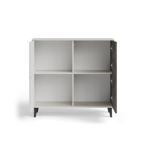 Комод HALMAR RANDOM 2 KM-2 кашемир/орех/черный