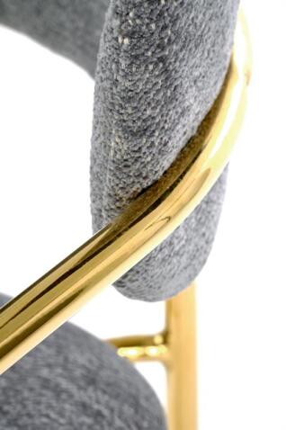 Стул HALMAR K537 серый/золотой