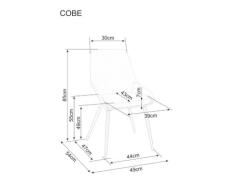 Стул SIGNAL COBE Velvet Bluvel 77 оливковый/черный