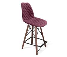 Стул полубарный Sheffilton SHT-ST29-C12/S80-1 ежевичное вино/темный орех/черный