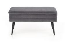 Скамья HALMAR VELVA серый/черный