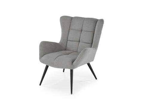 Кресло HALMAR BYRON серый/черный