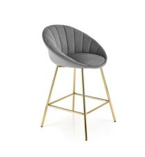 Стул барный HALMAR H112 серый/золотой