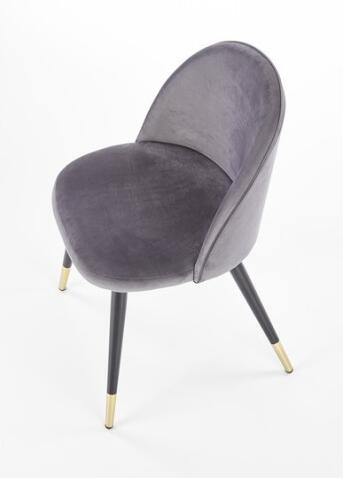 Стул HALMAR K315 серый/черный/золотой