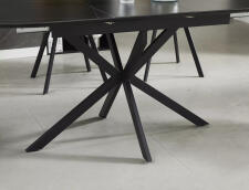 Стол обеденный SIGNAL GASTON Ceramic черный/черный 140-180/80