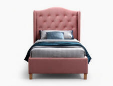 Кровать SIGNAL ASPEN Velvet Bluvel 52 античный розовый/дуб 90/200
