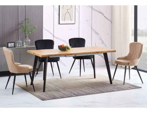 Стул SIGNAL LOTUS Velvet Bluvel 28 бежевый/черный