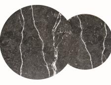 Комплект SIGNAL DION (2 стола журнальных) черный мрамор/черный