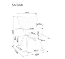 Кресло SIGNAL CARMEN Velvet Bluvel 77 оливковый/черный мат