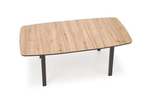 Стол обеденный HALMAR BARRIL дуб артизан/черный 130-170/80