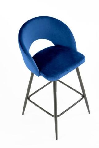 Стул барный HALMAR H96 темно-синий/черный