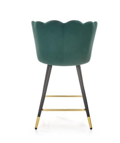 Стул барный HALMAR H106 темно-зеленый/черный/золотой