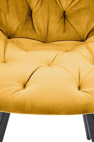 Стул HALMAR K519 горчичный/черный, поворотный