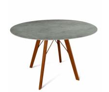 Стол Sheffilton SHT-TU9/TT21-6 100/75 керамика  светлый орех/гранитно-серый