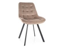 Стул SIGNAL MONTI Velvet Bluvel 40 темно-бежевый/черный, поворотный