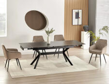 Стол обеденный SIGNAL IMPERIA черный/черный 160-220/90