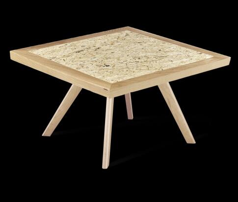Стол журнальный Sheffilton SHT-S39/70/70 ДУБ/OSB прозрачный лак
